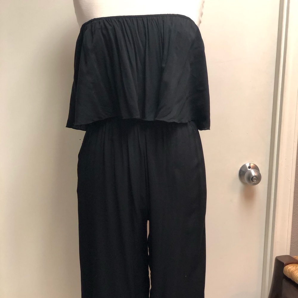 Elan black off the shoulder jumpsuit
